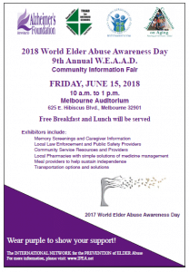 World Elder Abuse Awareness Day – Friday June 15th