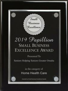 Seniors Helping Seniors Greater Omaha selected for the 2019 Small Business Excellence Award