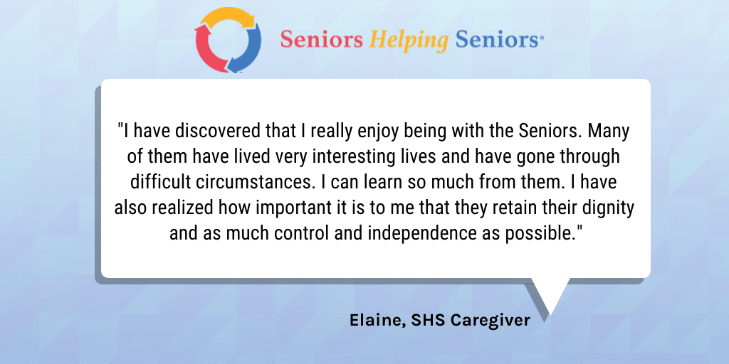 caregiver testimonial from someone with a job at SHS