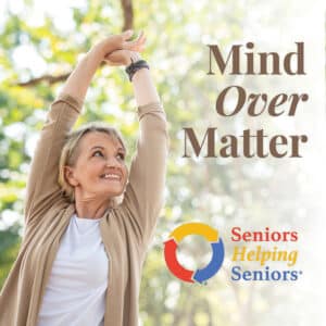Mind over matter - positive aging - senior woman enjoying time outdoors