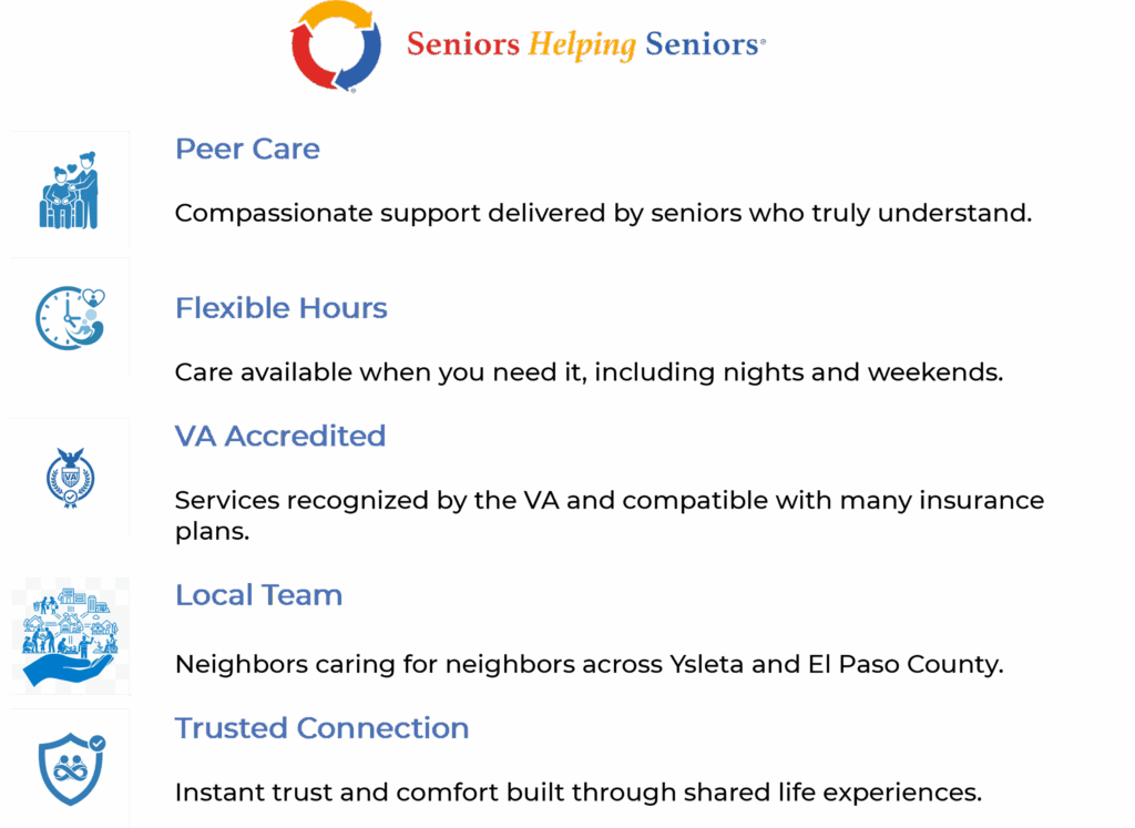 Why Choose Seniors Helping Seniors® for Home Care in Ysleta, TX?