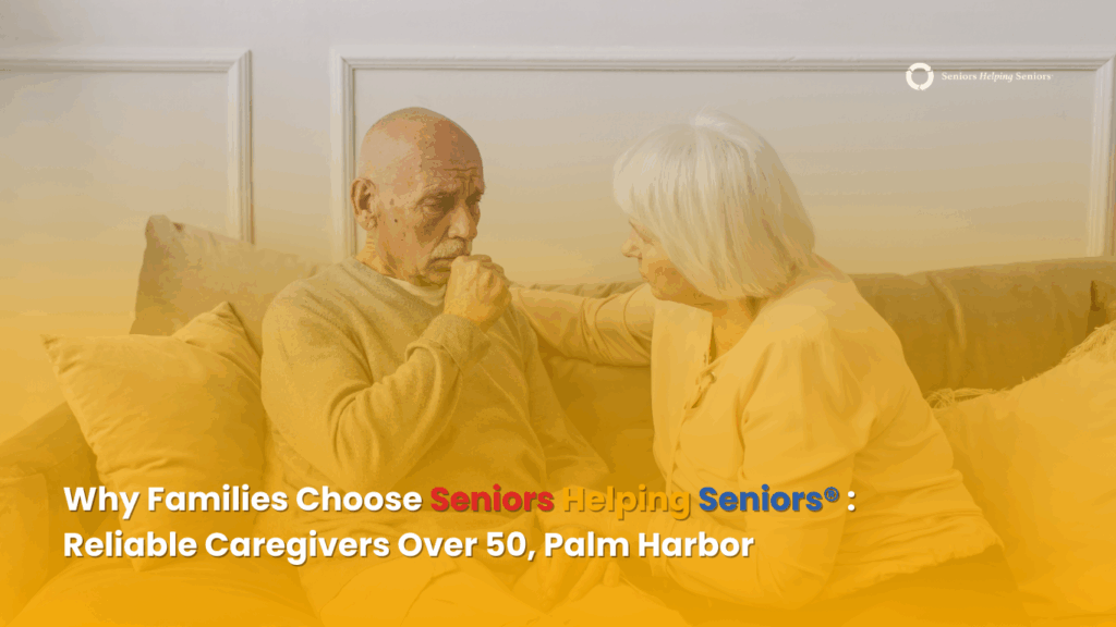 Caregiver assisting a senior with daily routines in a Palm Harbor home
