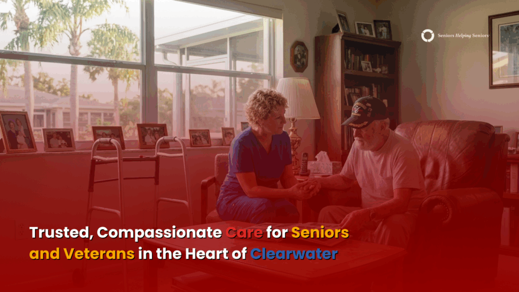 Caregiver assisting an older adult at home in Clearwater, Florida