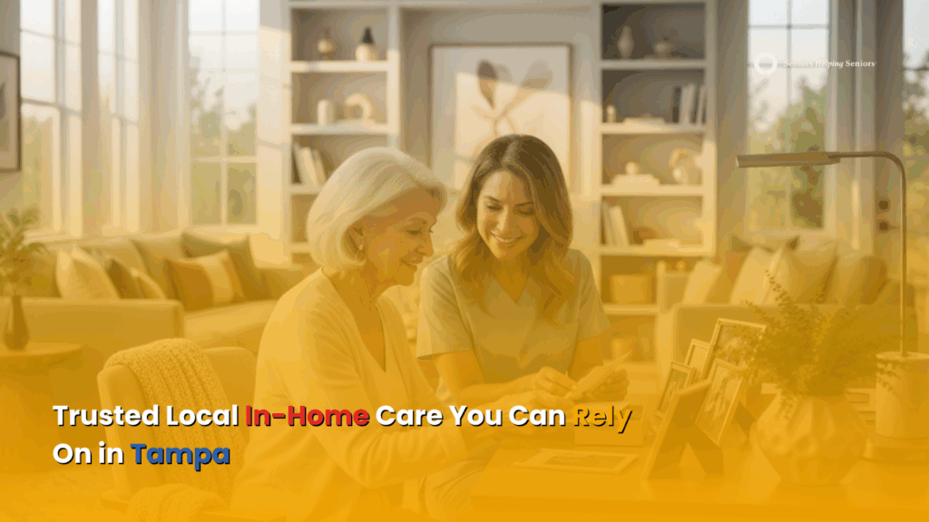 Homemaker services helping a senior at home in Tampa