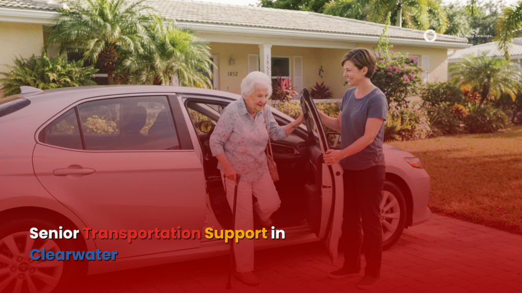 Senior transportation services in Clearwater Florida with accompanied caregiver support