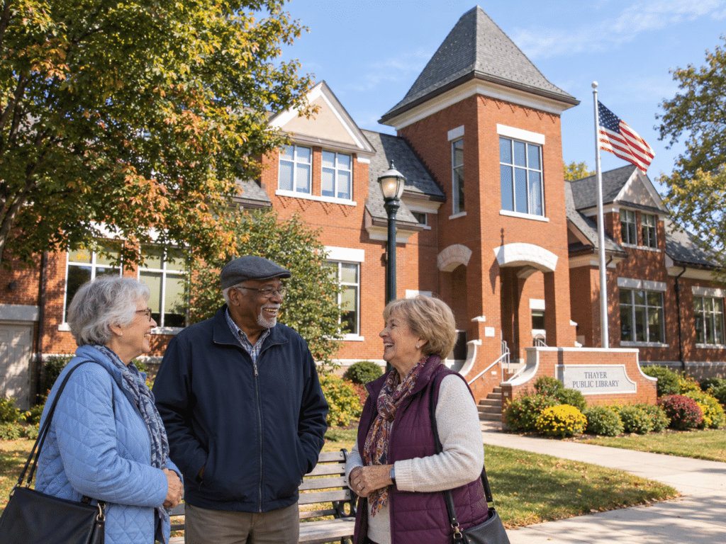 Seniors gather at the Thayer Public Library in Braintree