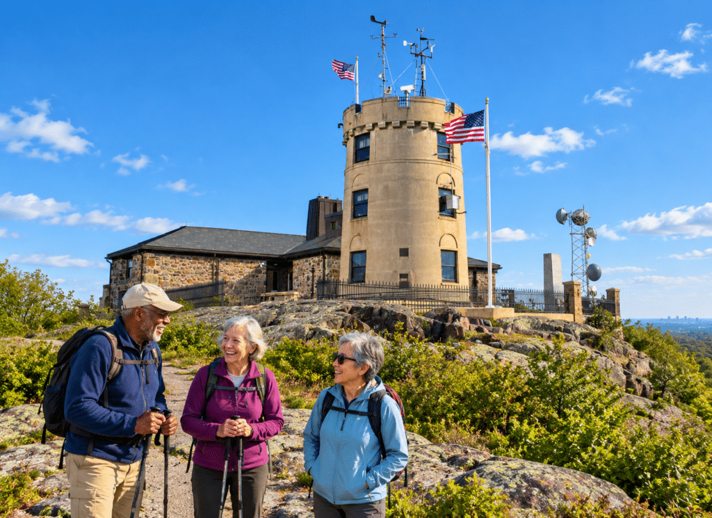 Seniors at the Blue Hills Observatory in Milton