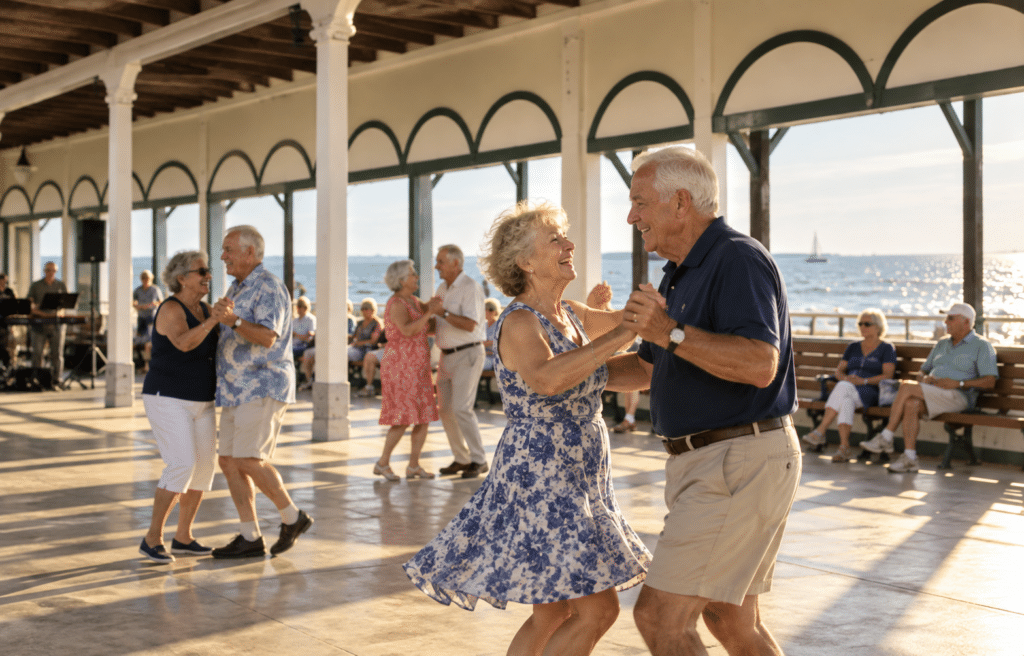 Seniors dancing at the Bernie King Pavillion in Hull